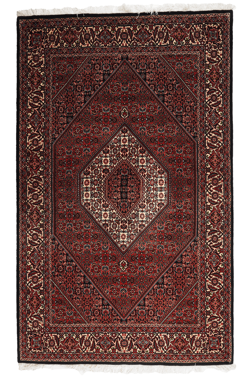 Bidjar Zandjan — Hand-knotted, 140x228 cm, Red, 100% Virgin Wool | Main view