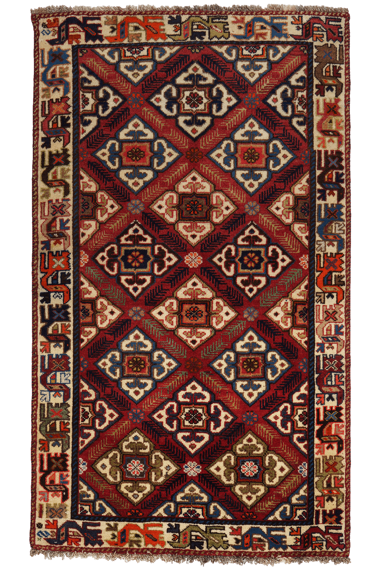 Gashgai — Handgefertigt, 163x95 cm, Beige, 100% Virgin Wool | Main view