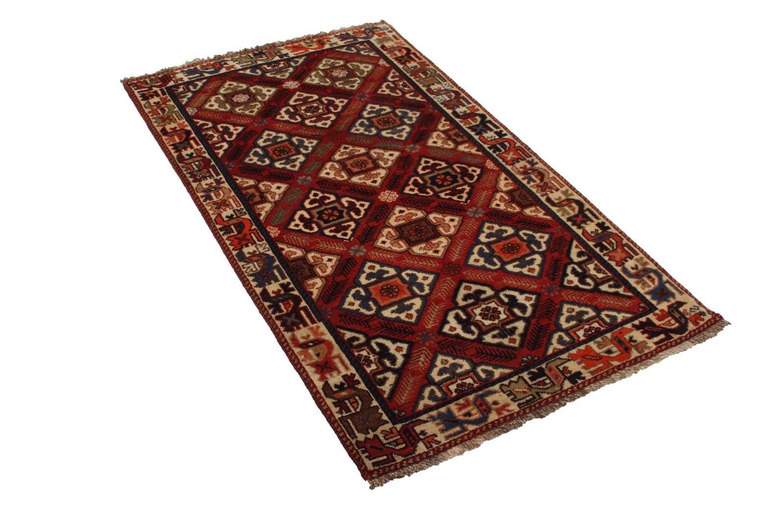 Gashgai — Hand-knotted, 95x163 cm, Red, 100% Virgin Wool | View 5