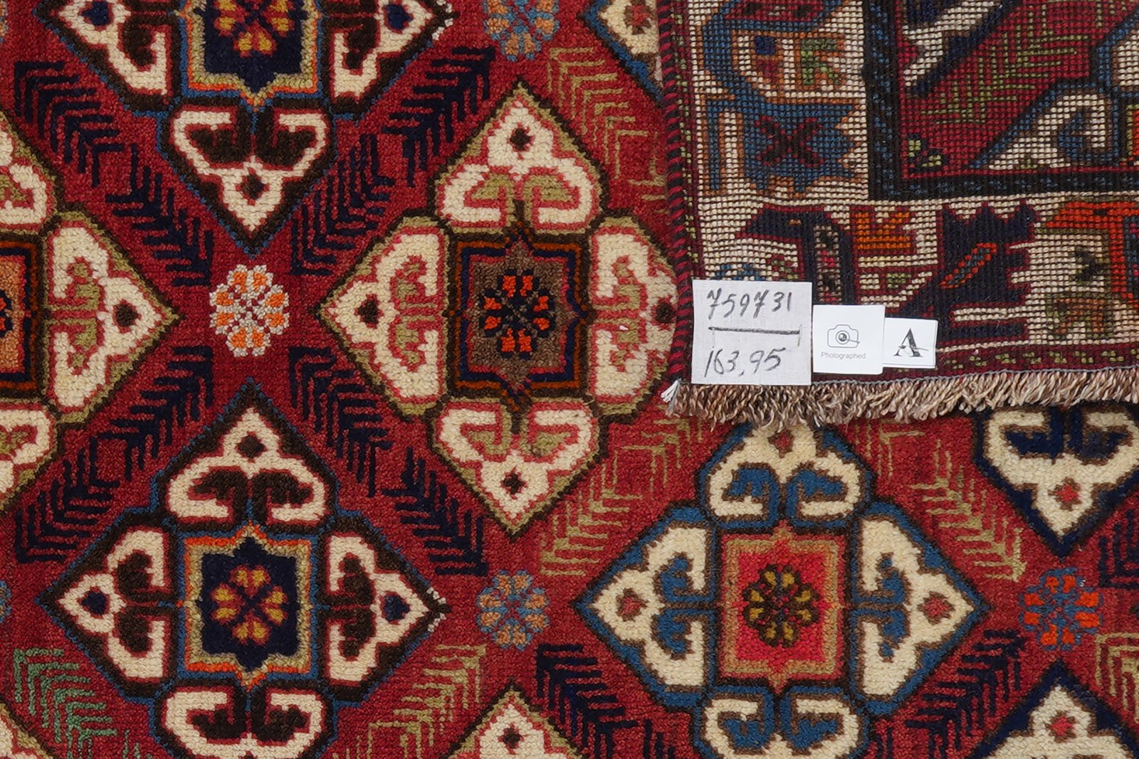 Gashgai — Hand-knotted, 95x163 cm, Red, 100% Virgin Wool | View 6