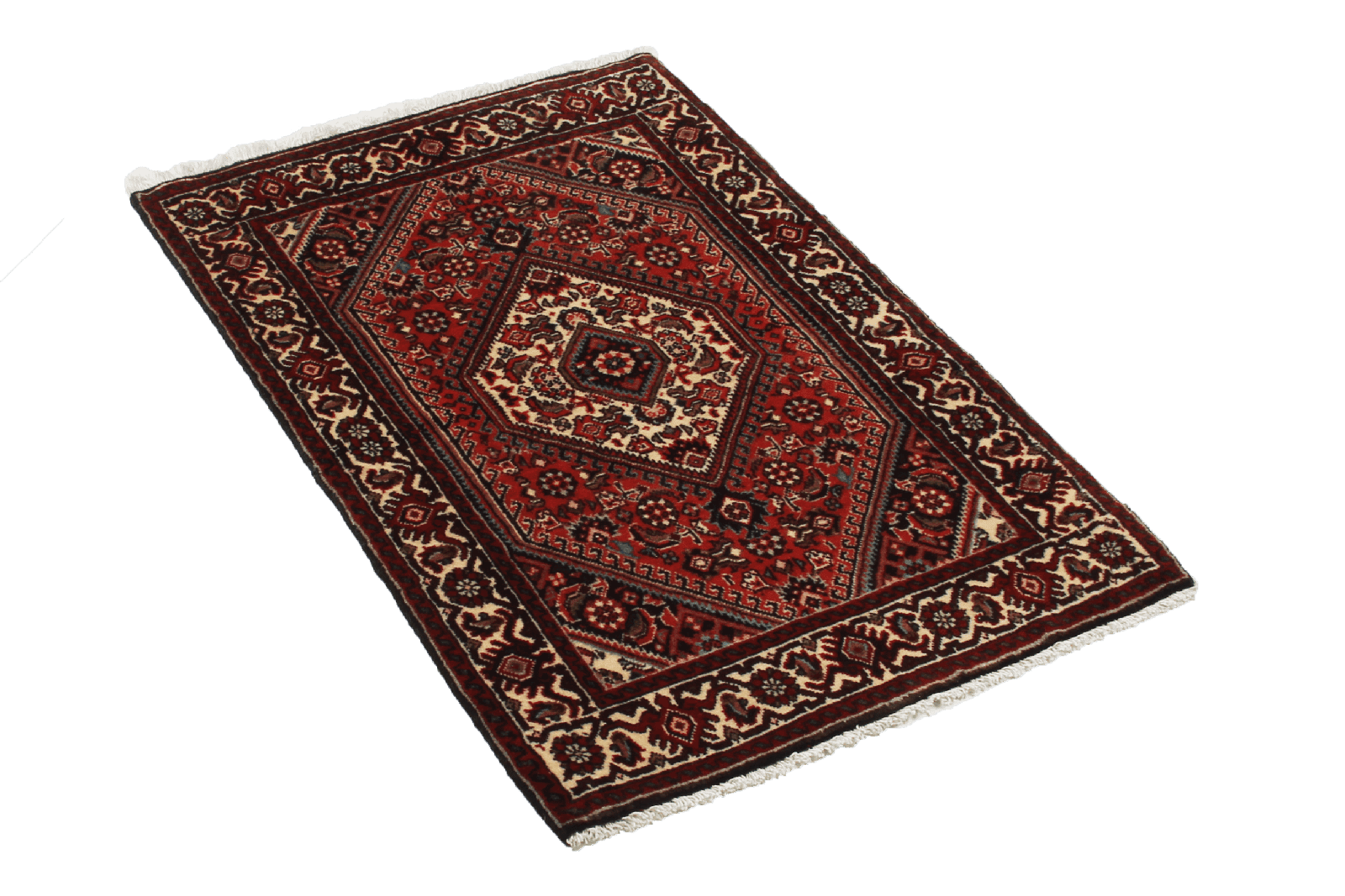 Bidjar Zandjan — Hand-knotted, 64x96 cm, Red, 100% Virgin Wool | View 4