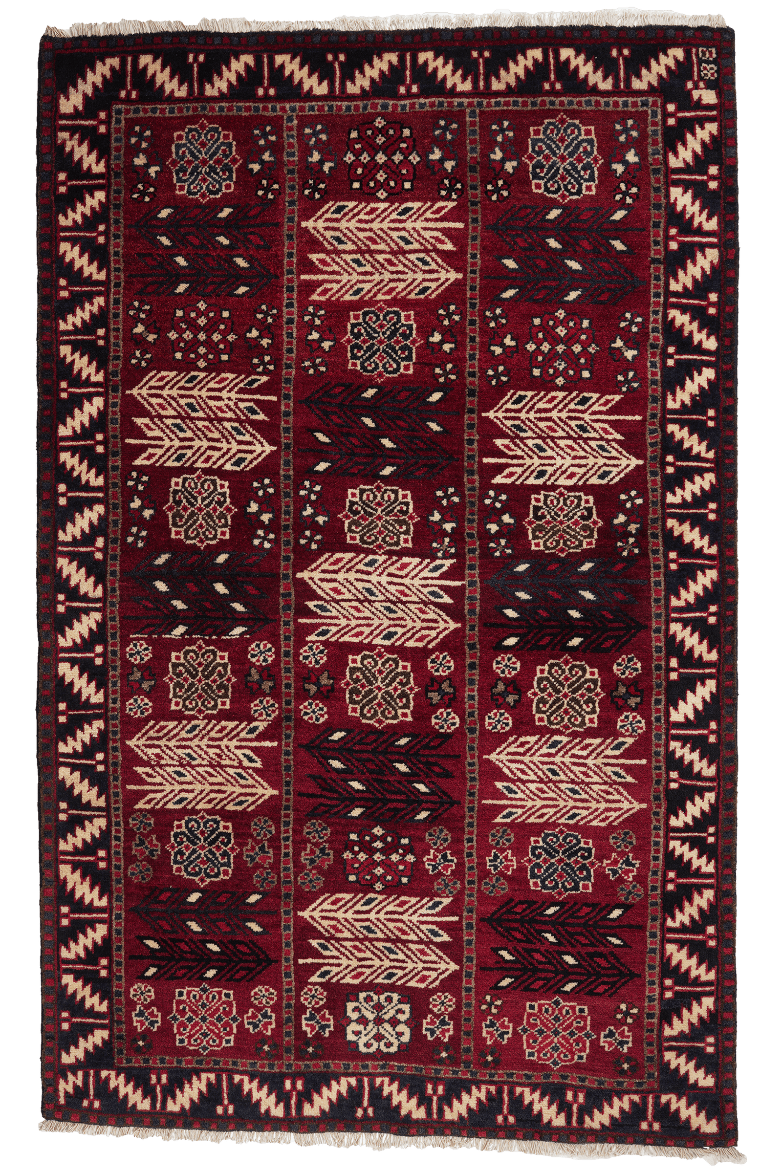 Lori — Hand-knotted, 130x206 cm, Red, 100% Virgin Wool | Main view