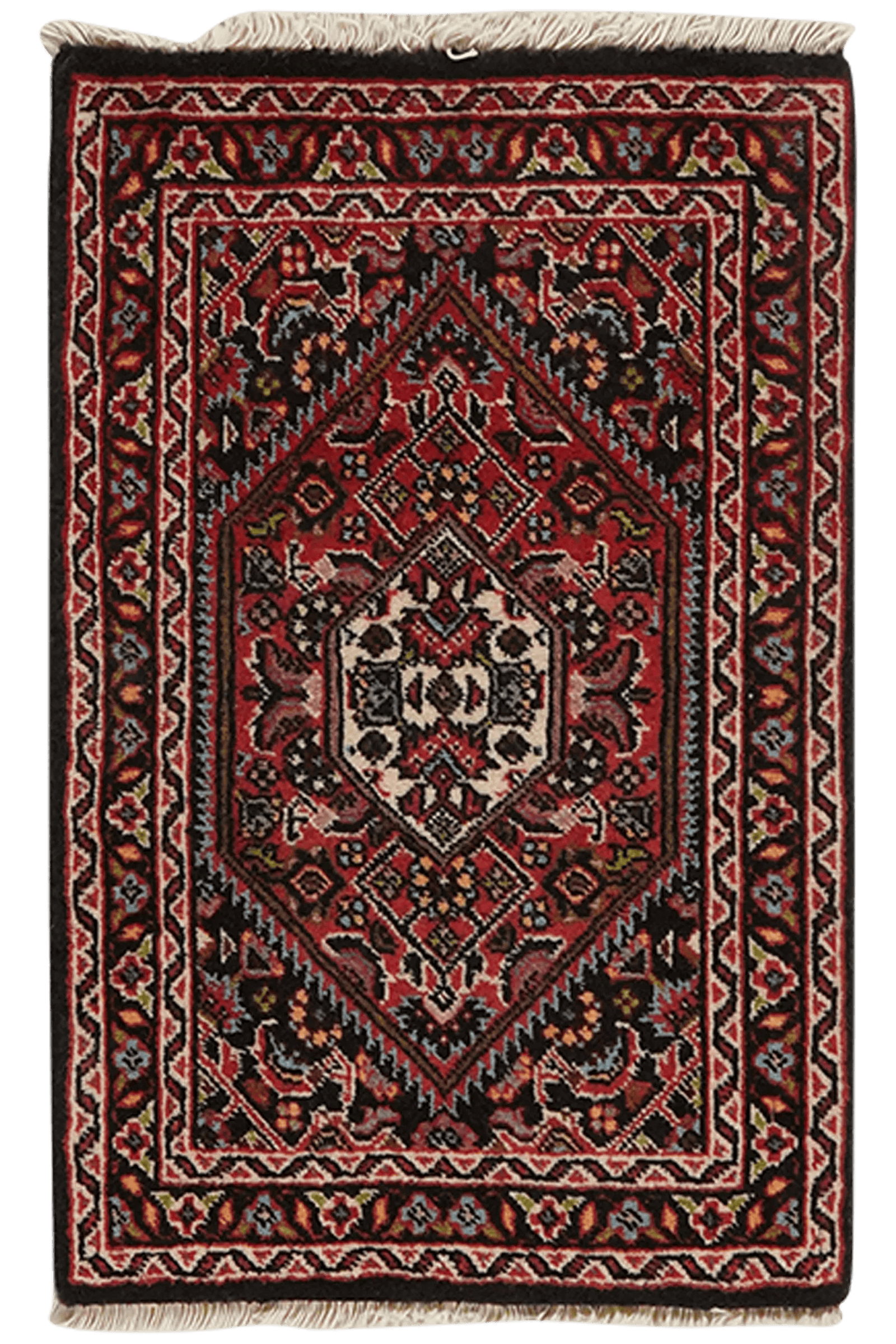 Bidjar Zandjan — Hand-knotted, 41x62 cm, Blue, 100% Virgin Wool | Main view