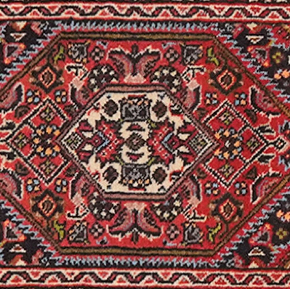 Bidjar Zandjan — Hand-knotted, 41x62 cm, Blue, 100% Virgin Wool | View 4