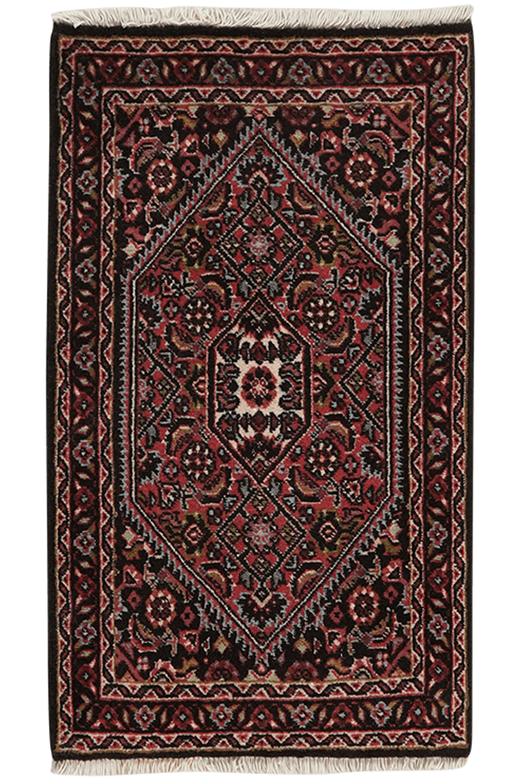 Bidjar Zandjan — Hand-knotted, 43x71 cm, Blue, 100% Virgin Wool | Main view