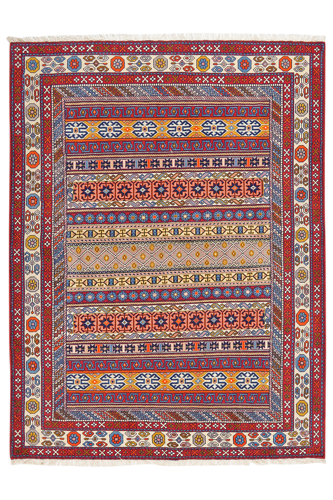 Kordibaf — Hand-knotted, 138x182 cm, Multicolor, 90% Schurwolle, 10% Seide | Main view