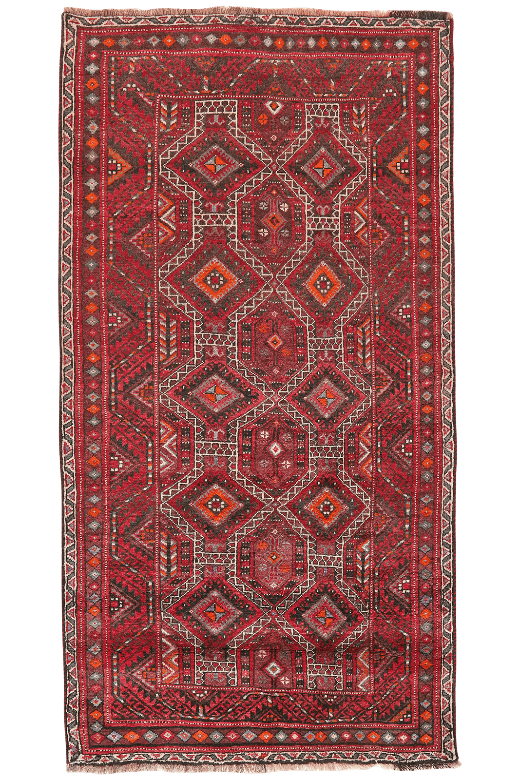 Kordibaf — Hand-knotted, 112x227 cm, Red, 100% Virgin Wool | Main view