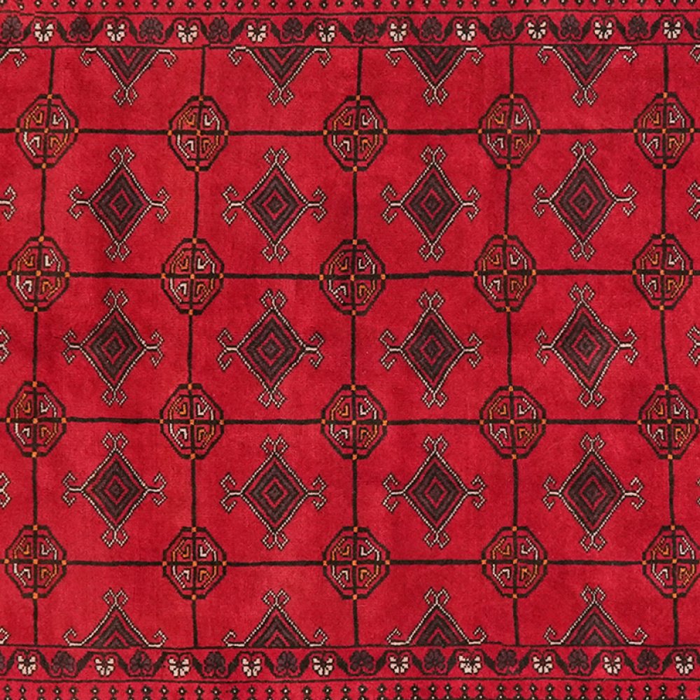 Belutch — Hand-knotted, 140x257 cm, Red, 100% Virgin Wool | View 4