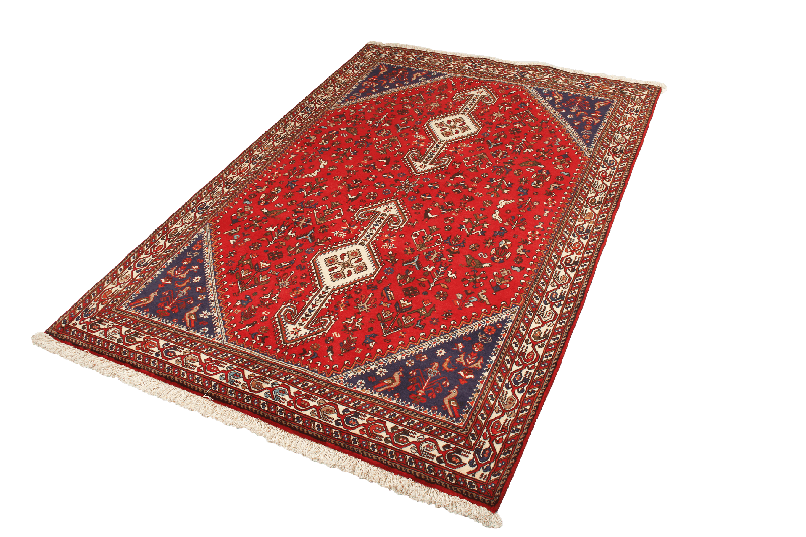 Nasrabad — Hand-knotted, 142x214 cm, Red, 100% Virgin Wool | View 4