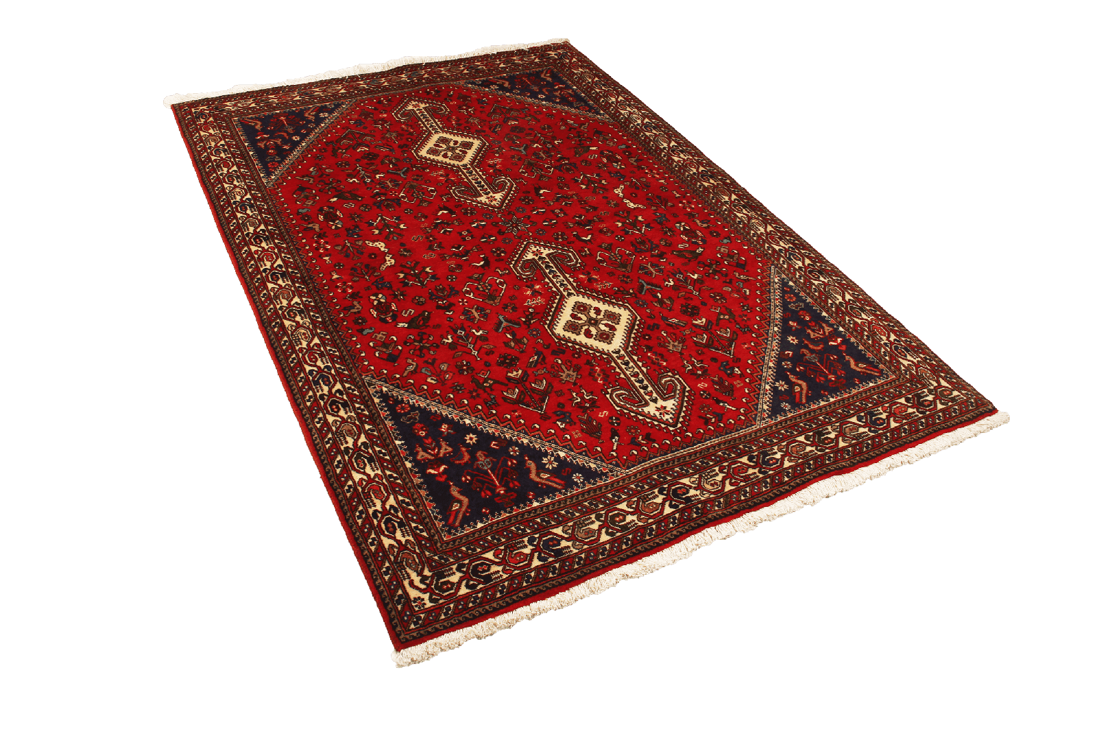 Nasrabad — Hand-knotted, 142x214 cm, Red, 100% Virgin Wool | View 5