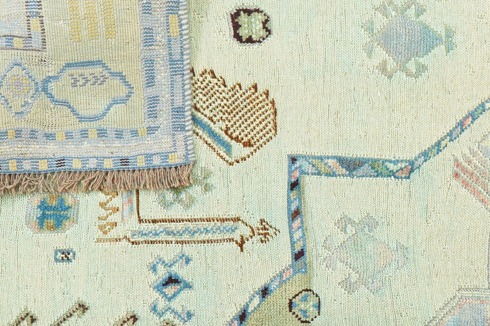 Kelim Belutch — Handmade, 157x172 cm, Green, 100% Virgin Wool | View 7
