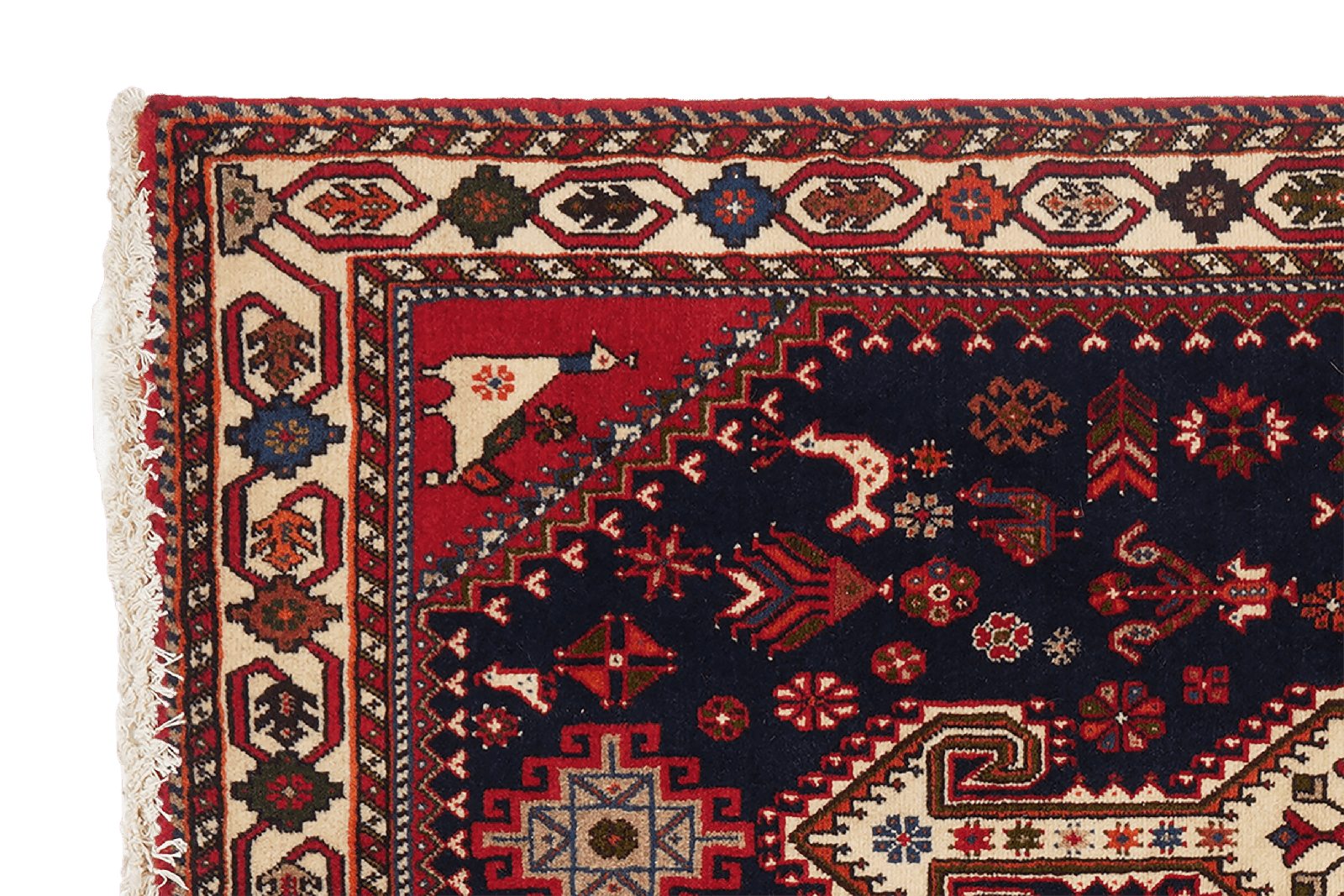 Nasrabad — Hand-knotted, 82x132 cm, Blue, 100% Virgin Wool | View 3