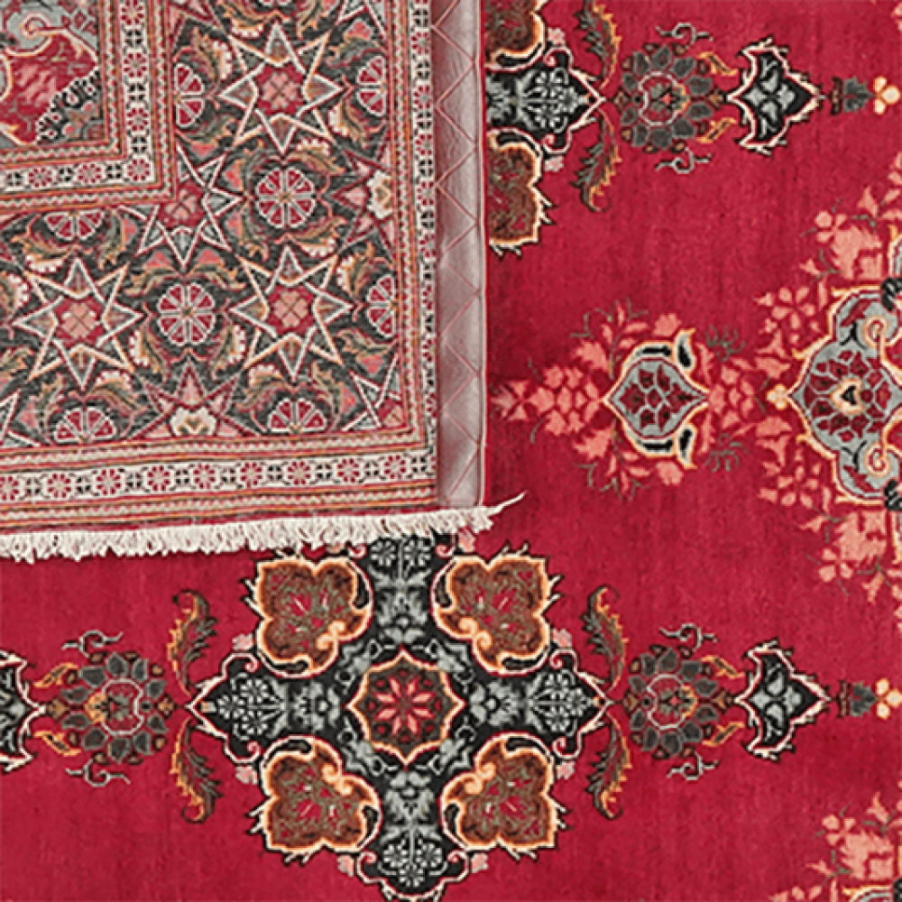 Kashan — Hand-knotted, 141x230 cm, Red, 100% Virgin Wool | View 6