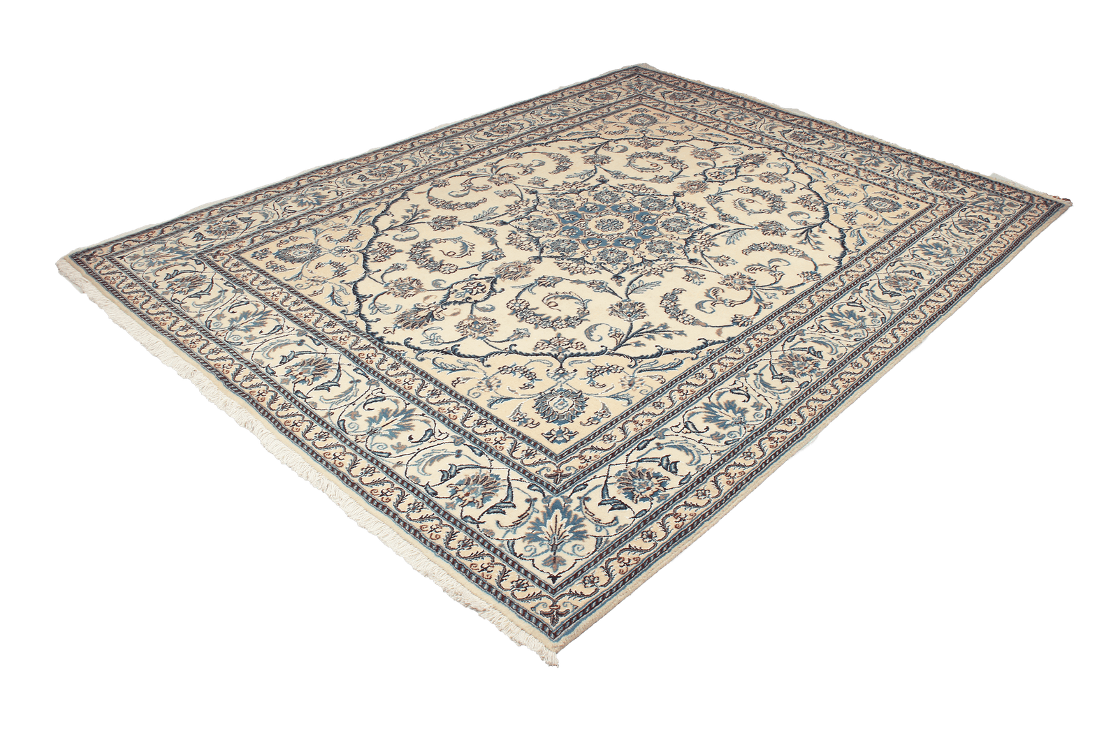 Nain 12La — Hand-knotted, 201x269 cm, Beige, 100% Virgin Wool | View 5