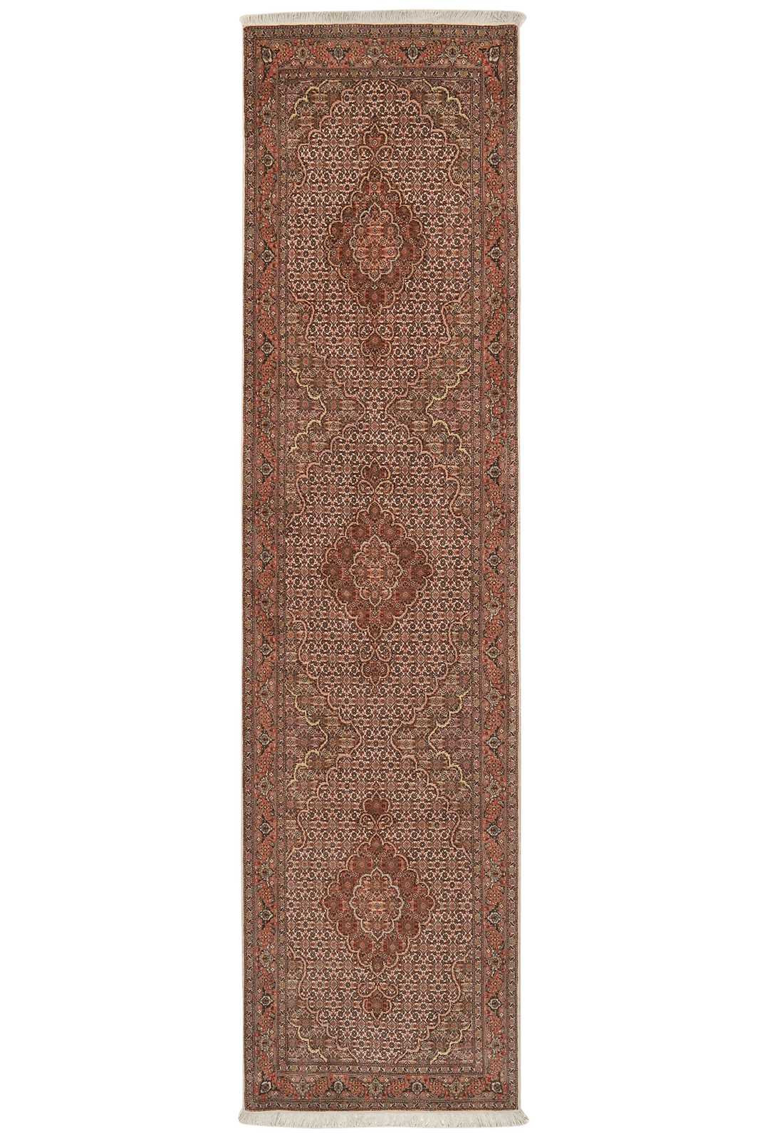 Tabriz 50 Raj — Hand-knotted, 82x321 cm, Brown, 100% Virgin Wool | Main view