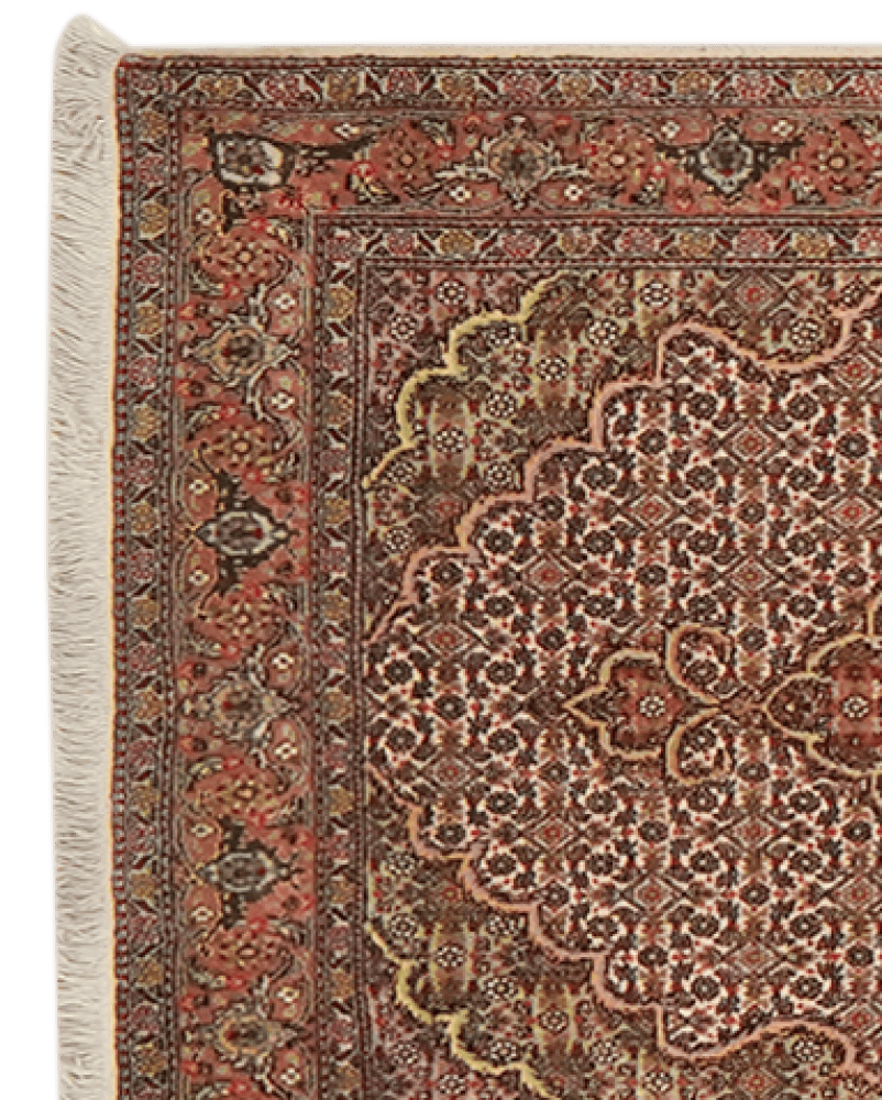 Tabriz 50 Raj — Hand-knotted, 82x321 cm, Brown, 100% Virgin Wool | View 3