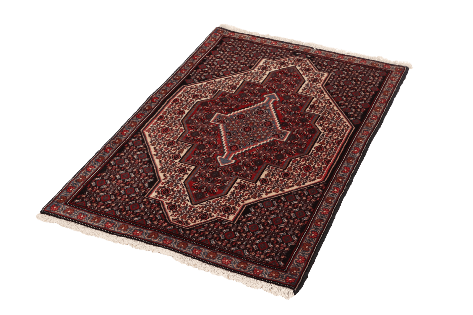 Senneh — Hand-knotted, 70x116 cm, Beige, 100% Virgin Wool | View 5