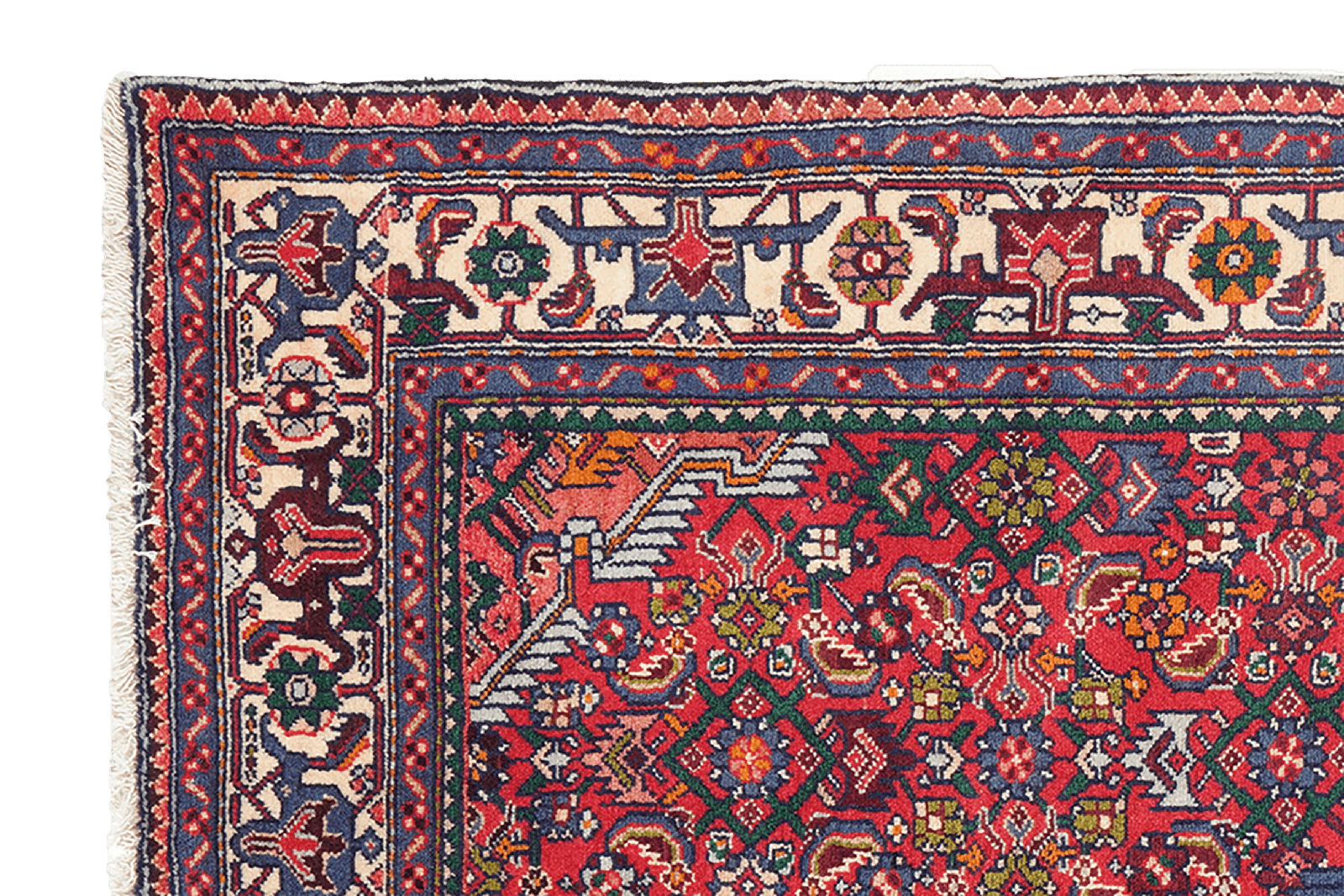 Assadabad — Hand-knotted, 122x190 cm, Red, 100% Virgin Wool | View 3