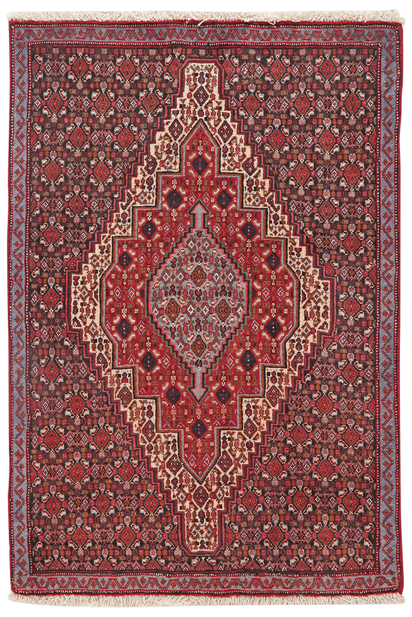 Senneh — Hand-knotted, 78x114 cm, Beige, 100% Virgin Wool | Main view