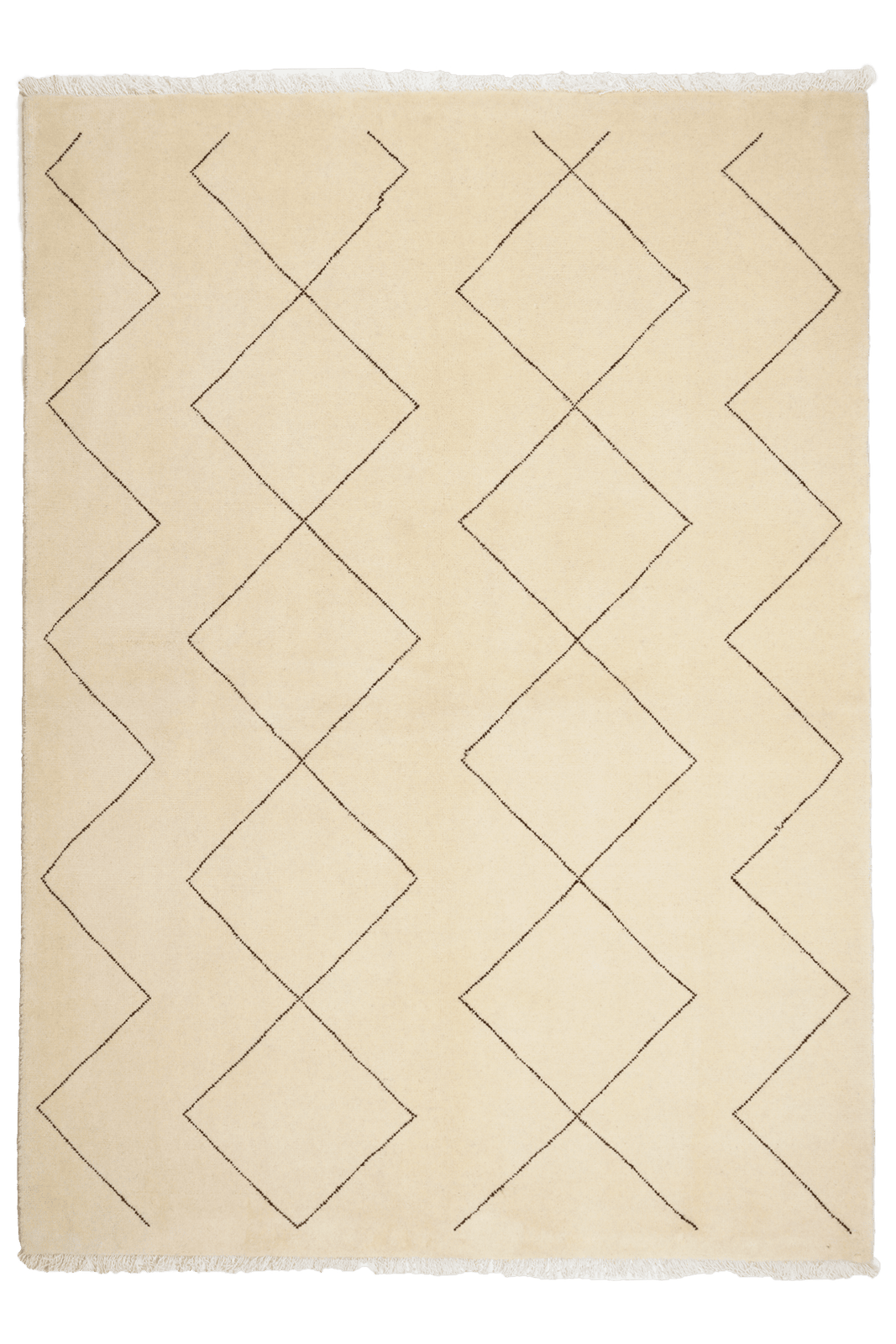 Gabbeh Basi — Hand-knotted, 148x203 cm, Beige, 100% Virgin Wool | Main view