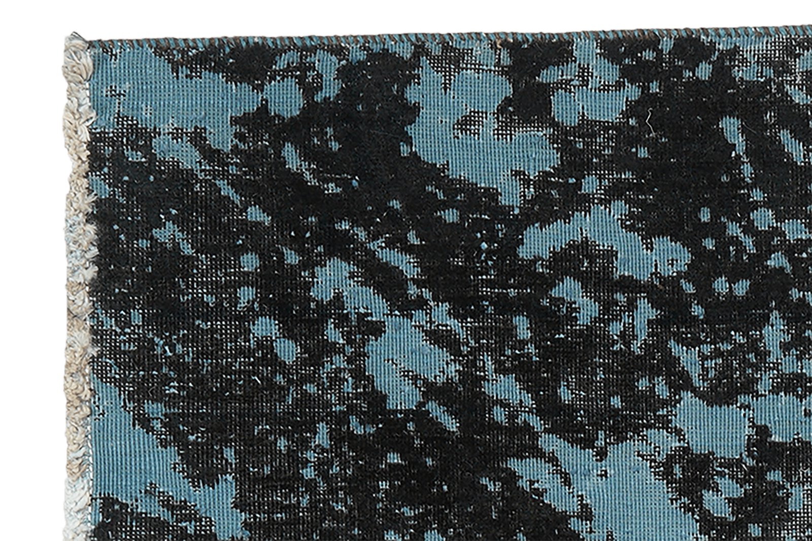 Vintage — Hand-knotted, 133x144 cm, Blue, 100% Virgin Wool | View 3