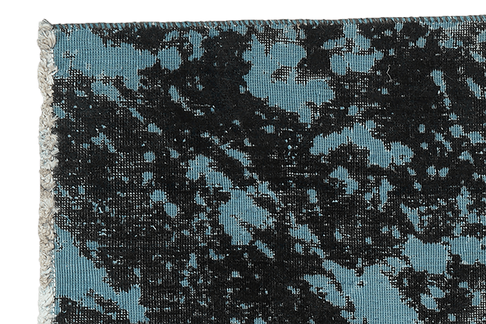 Vintage — Hand-knotted, 133x144 cm, Blue, 100% Virgin Wool | View 3
