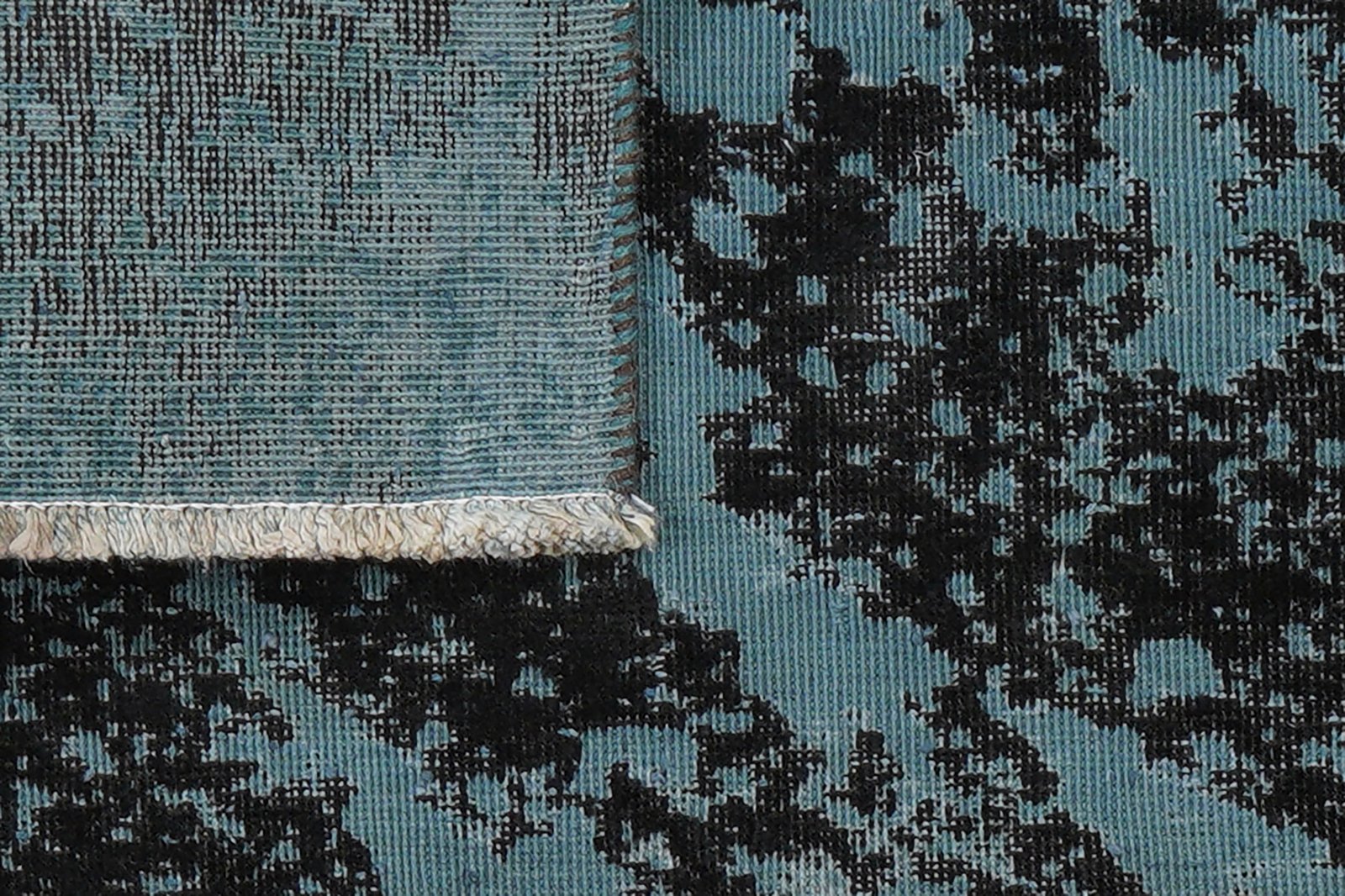 Vintage — Hand-knotted, 133x144 cm, Blue, 100% Virgin Wool | View 7