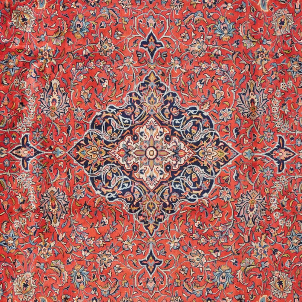 Sarough — Hand-knotted, 255x345 cm, Red, 100% Virgin Wool | View 4