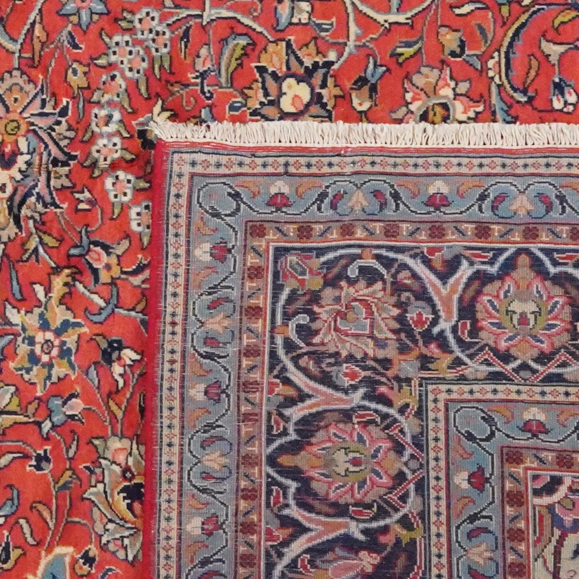 Sarough — Hand-knotted, 255x345 cm, Red, 100% Virgin Wool | View 6