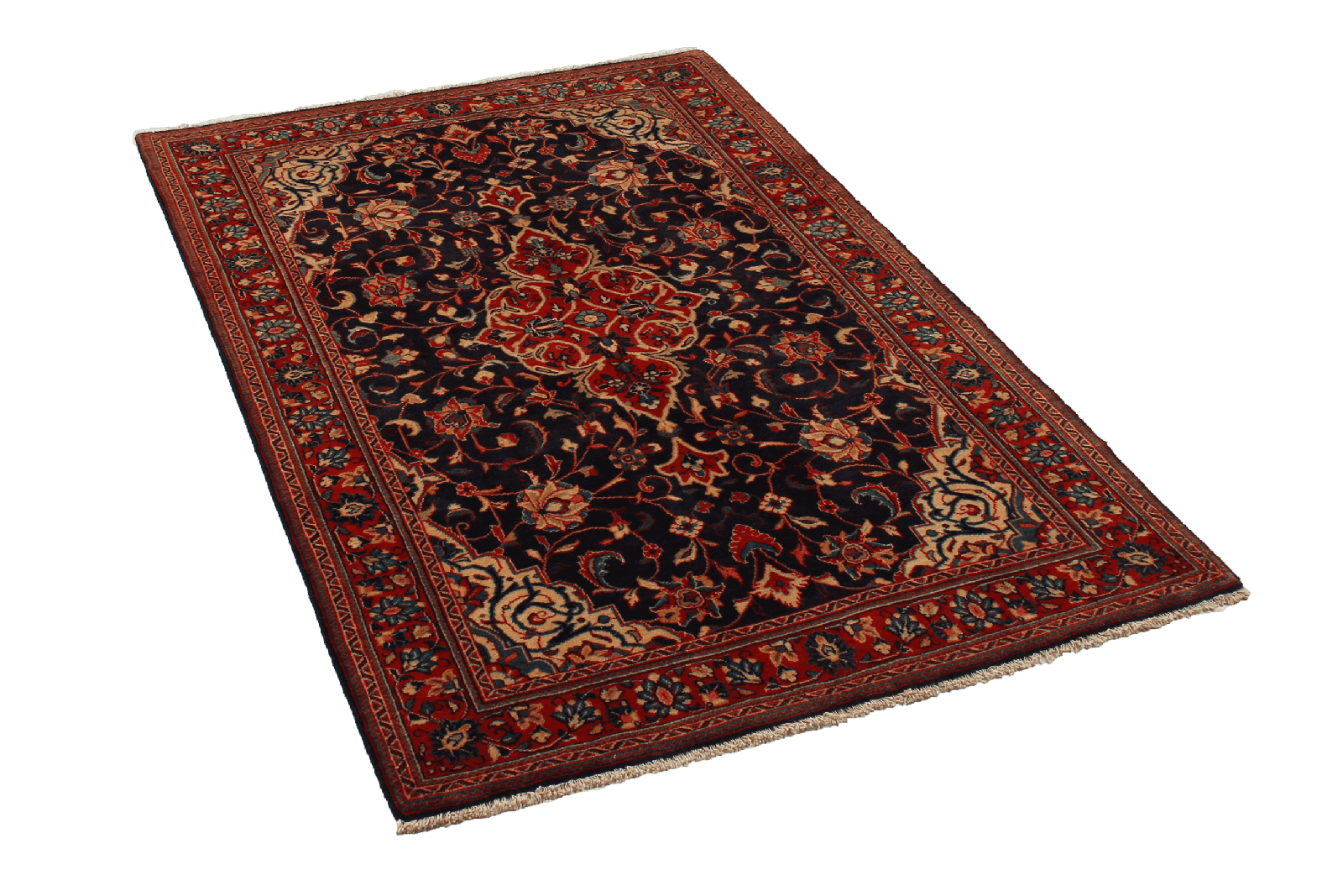 Mahal — Hand-knotted, 106x157 cm, Blue, 100% Virgin Wool | View 4