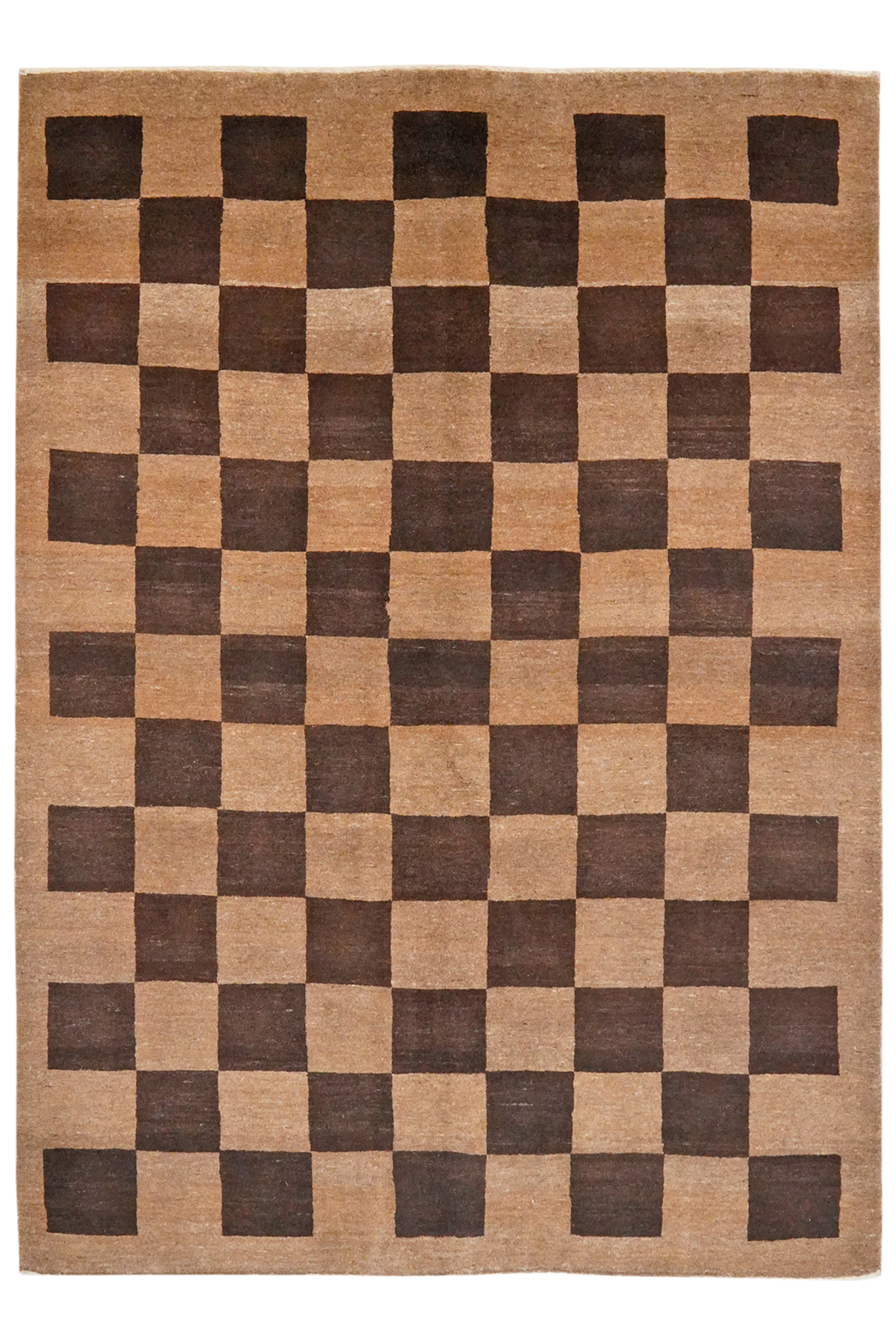 Rizbaf — Handgefertigt, 206x148 cm, Braun, 100% Virgin Wool | Main view