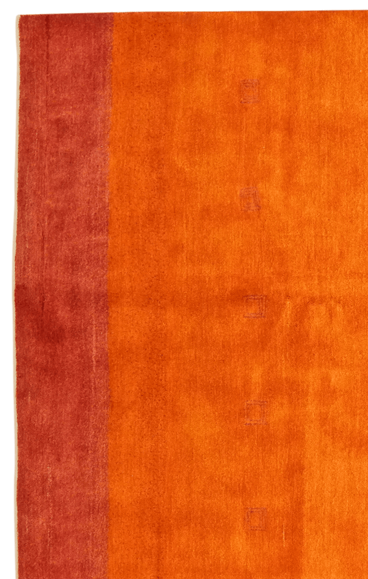 Rizbaf — Hand-knotted, 209x239 cm, Orange, 100% Virgin Wool | View 3