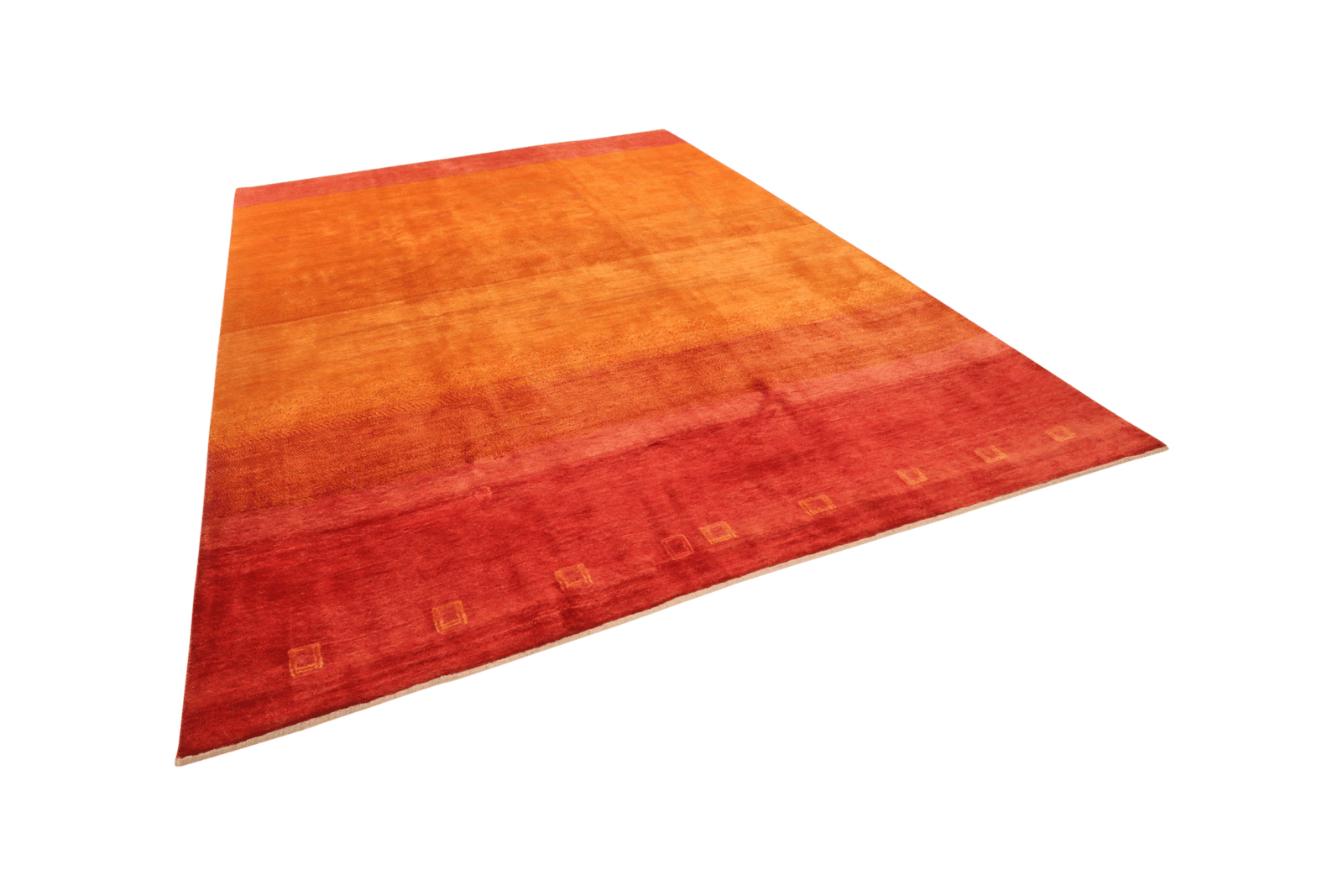 Rizbaf — Hand-knotted, 209x239 cm, Orange, 100% Virgin Wool | View 5