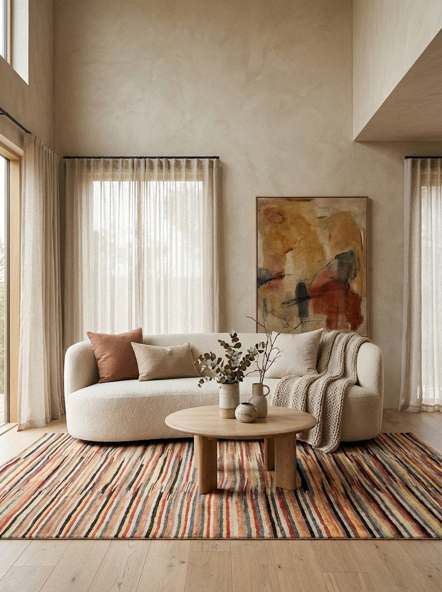 Rizbaf — Handgefertigt, 183x126 cm, Bunt, 100% Virgin Wool | Detail view