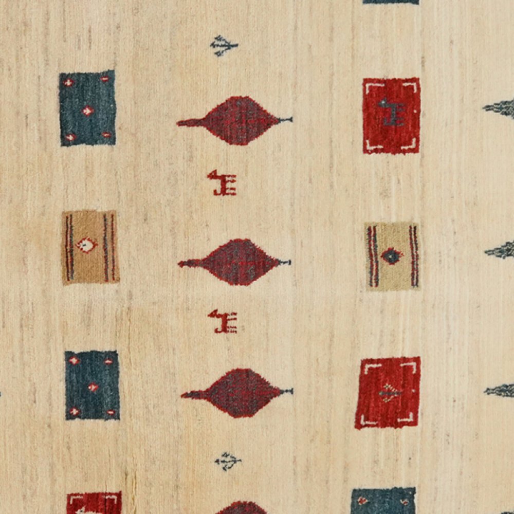 Rizbaf — Hand-knotted, 129x182 cm, Beige, 100% Virgin Wool | View 4