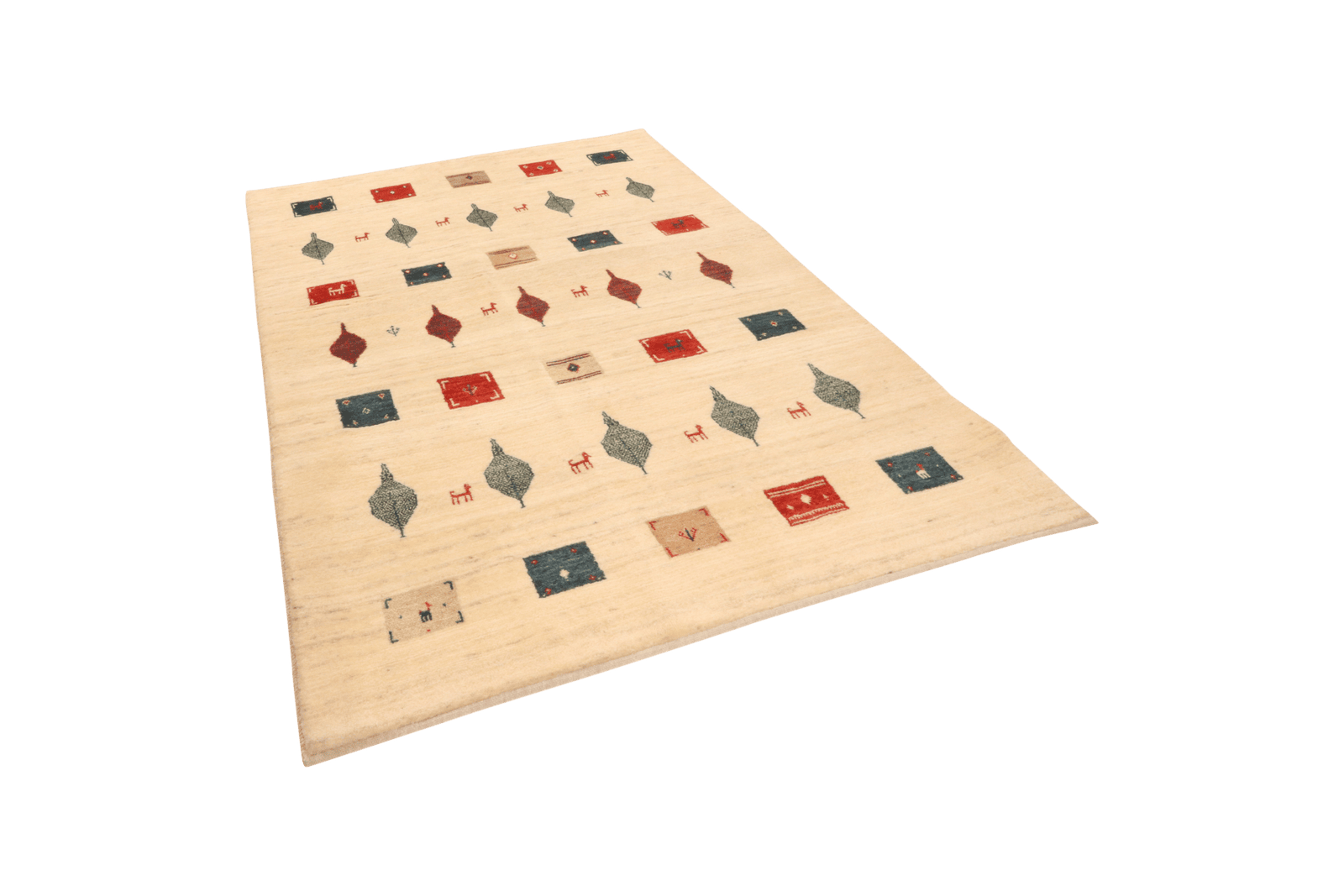 Rizbaf — Hand-knotted, 129x182 cm, Beige, 100% Virgin Wool | View 5