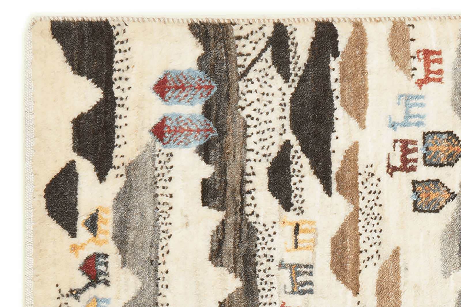 Rizbaf — Hand-knotted, 84x131 cm, Beige, 100% Virgin Wool | View 3