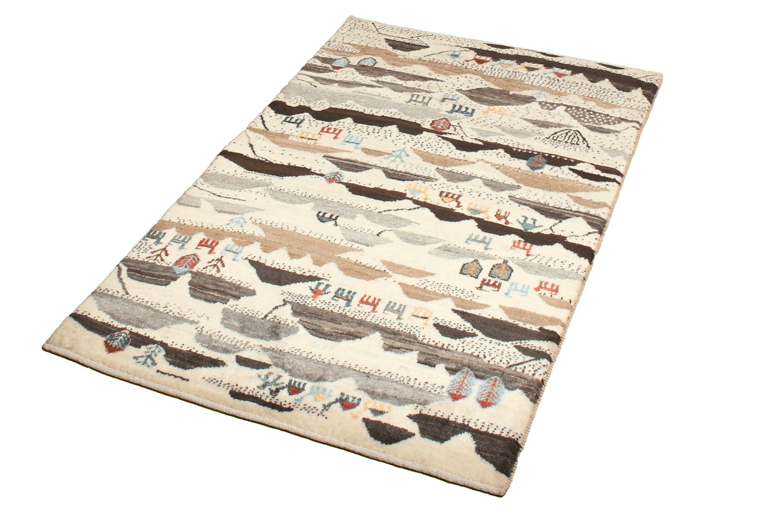 Rizbaf — Hand-knotted, 84x131 cm, Beige, 100% Virgin Wool | View 5