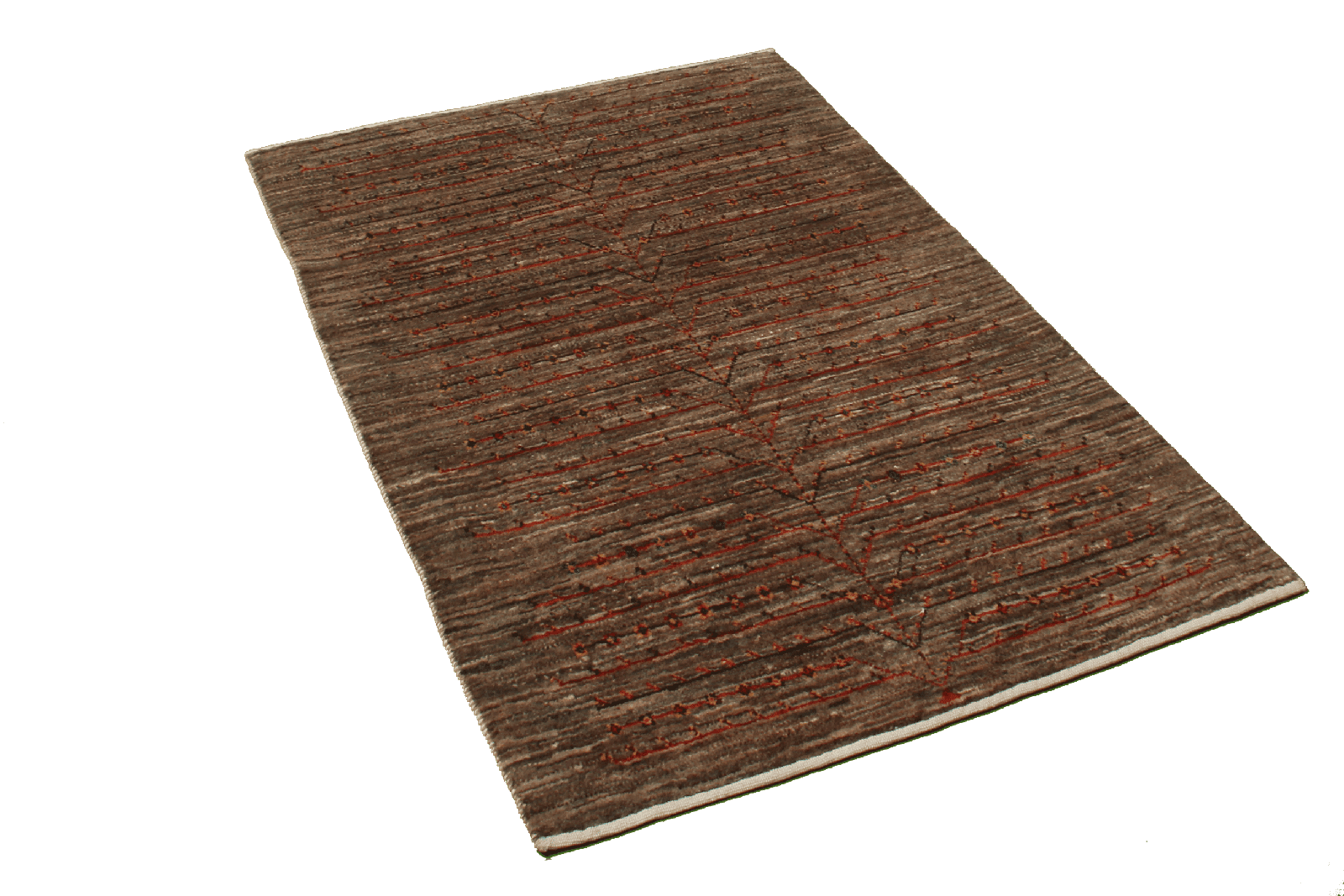 Rizbaf — Hand-knotted, 87x135 cm, Brown, 100% Virgin Wool | View 4