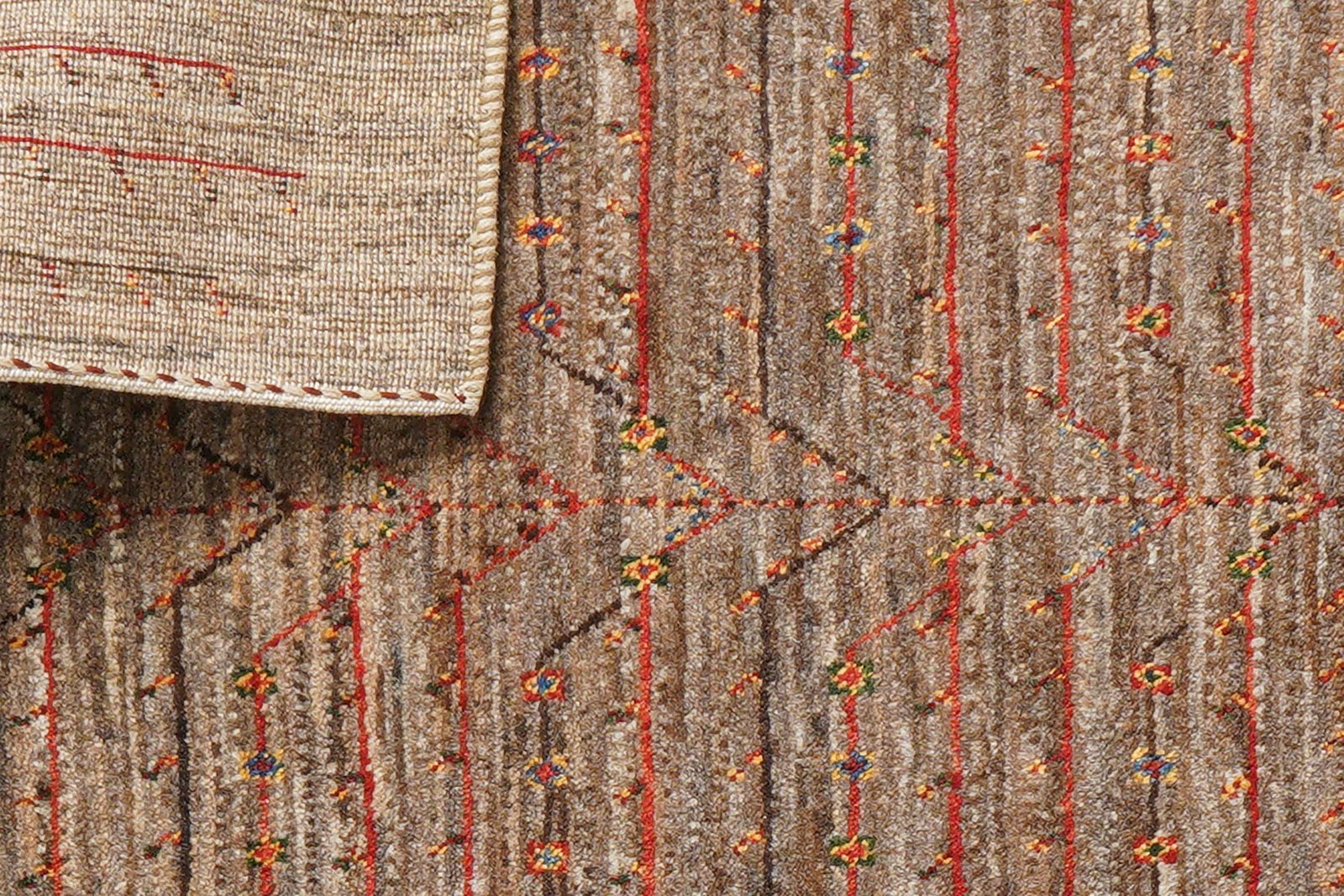 Rizbaf — Hand-knotted, 87x135 cm, Brown, 100% Virgin Wool | View 8