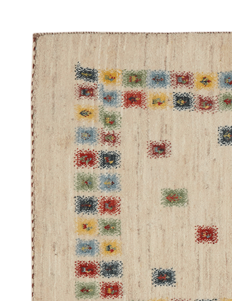 Rizbaf — Hand-knotted, 81x122 cm, Beige, 100% Virgin Wool | View 3