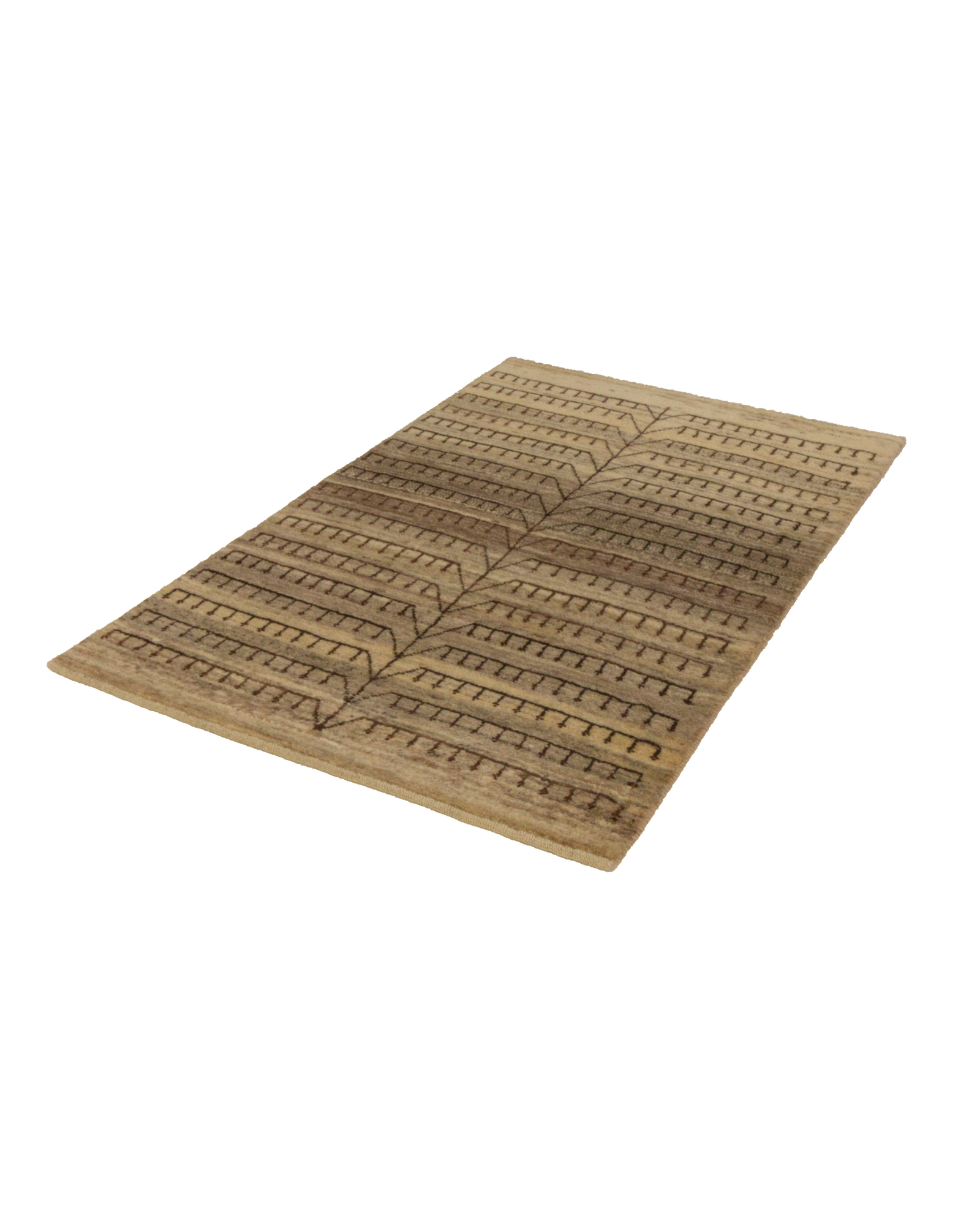 Rizbaf — Handgefertigt, 128x80 cm, Beige, 100% Virgin Wool | View 7