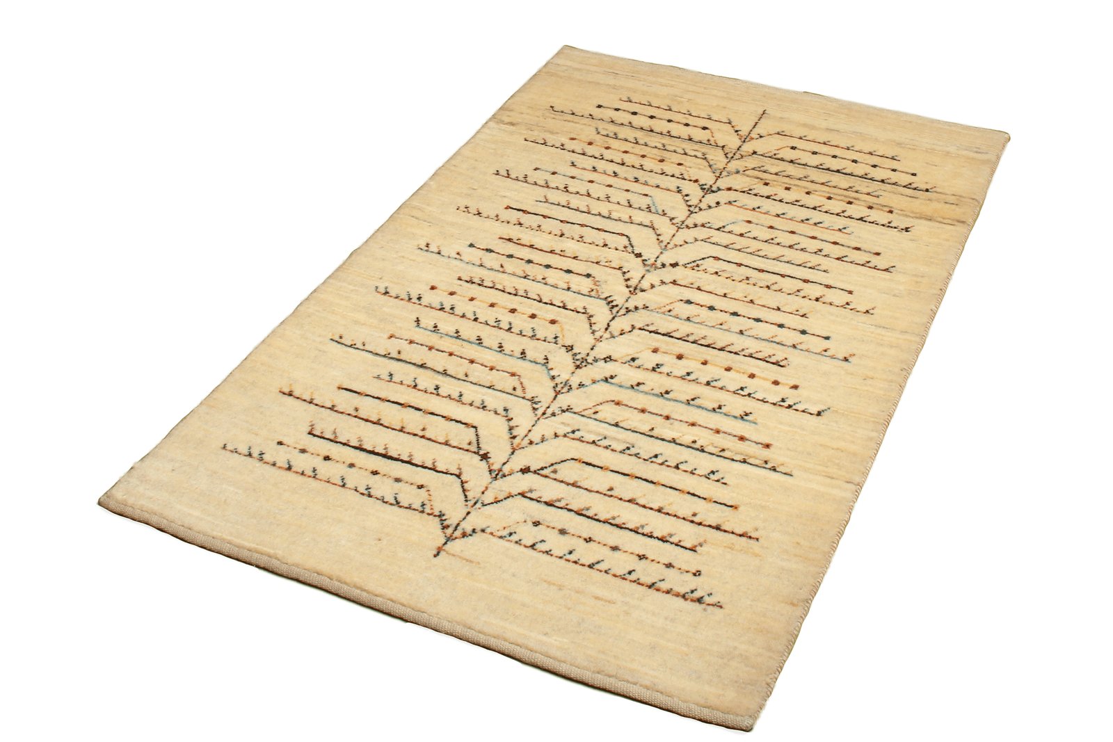 Rizbaf — Hand-knotted, 86x134 cm, Beige, 100% Virgin Wool | View 5
