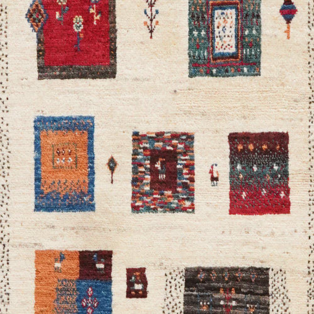 Rizbaf — Hand-knotted, 86x136 cm, Beige, 100% Virgin Wool | View 4