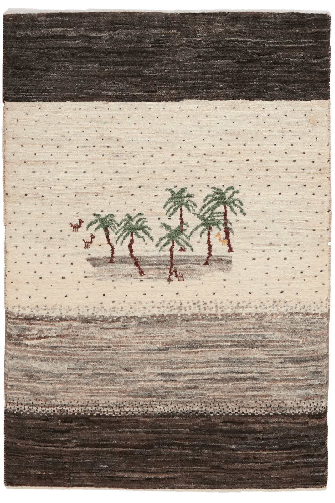 Rizbaf — Hand-knotted, 80x117 cm, Beige, 100% Virgin Wool | Main view