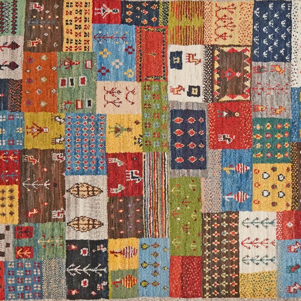 Rizbaf — Hand-knotted, 101x149 cm, Multicolor, 100% Virgin Wool | View 4