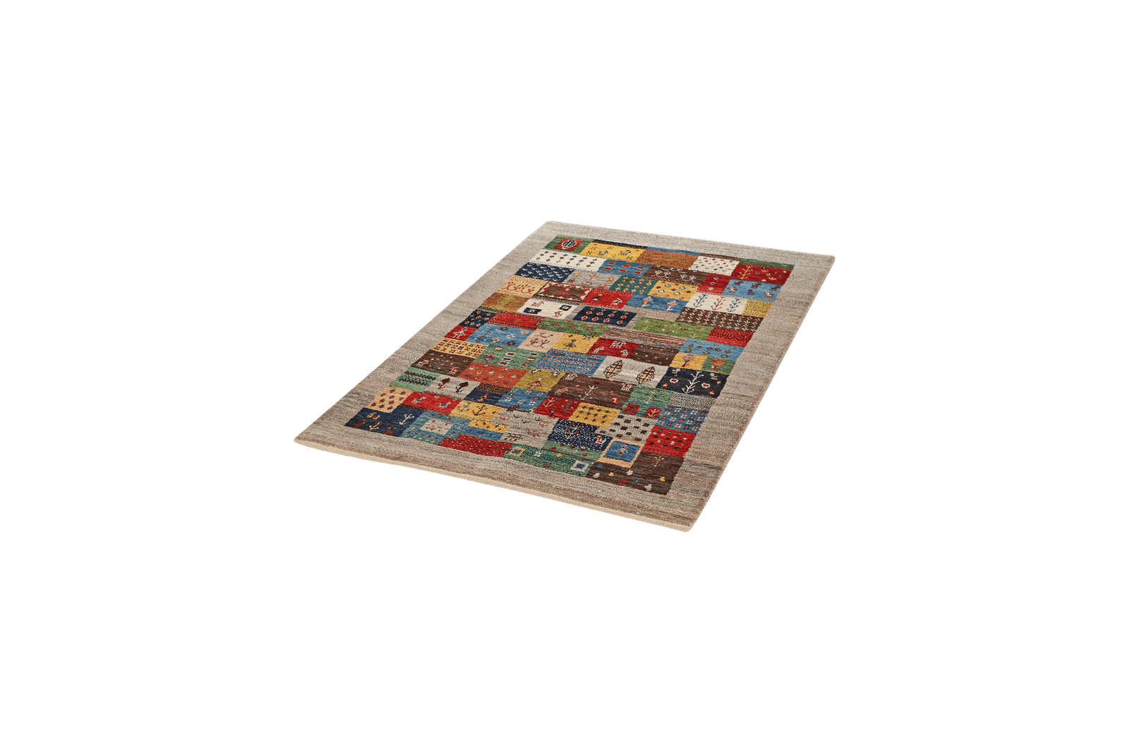 Rizbaf — Hand-knotted, 101x149 cm, Multicolor, 100% Virgin Wool | View 5