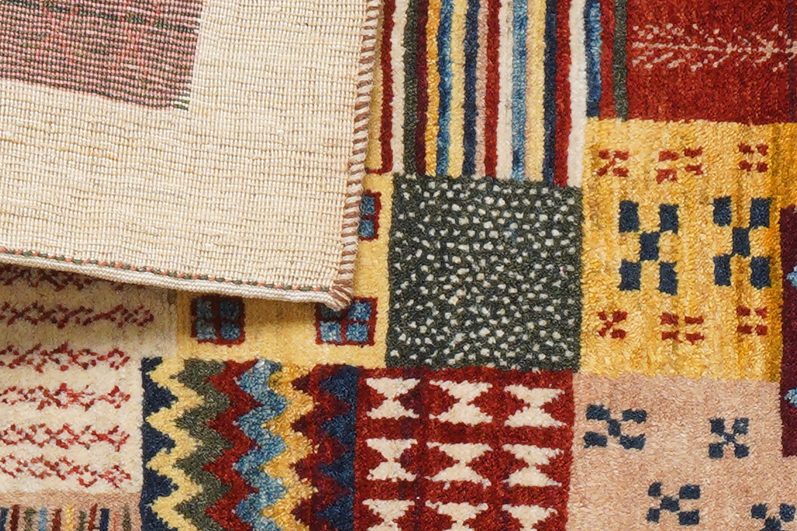 Rizbaf — Hand-knotted, 99x147 cm, Multicolor, 100% Virgin Wool | View 8