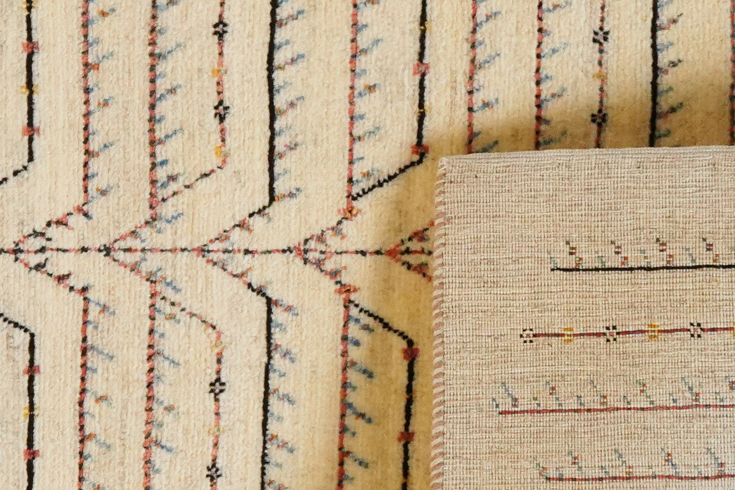Rizbaf — Hand-knotted, 90x142 cm, Beige, 100% Virgin Wool | View 5