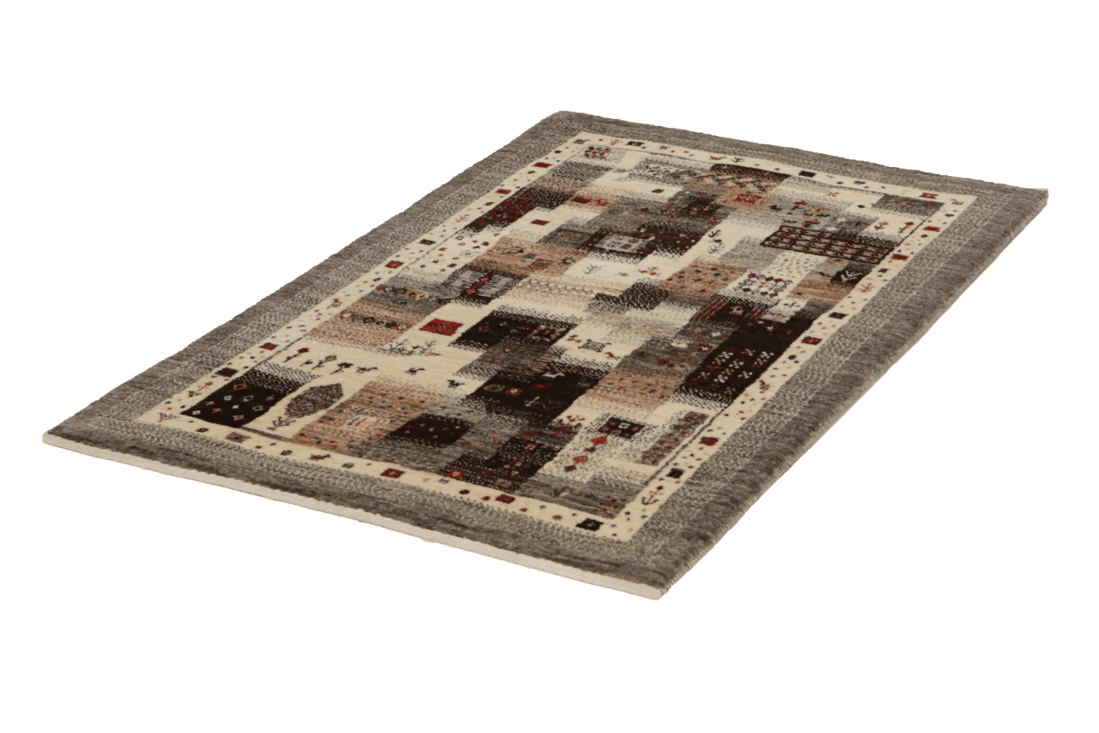 Rizbaf — Hand-knotted, 85x135 cm, Grey, 100% Virgin Wool | View 5